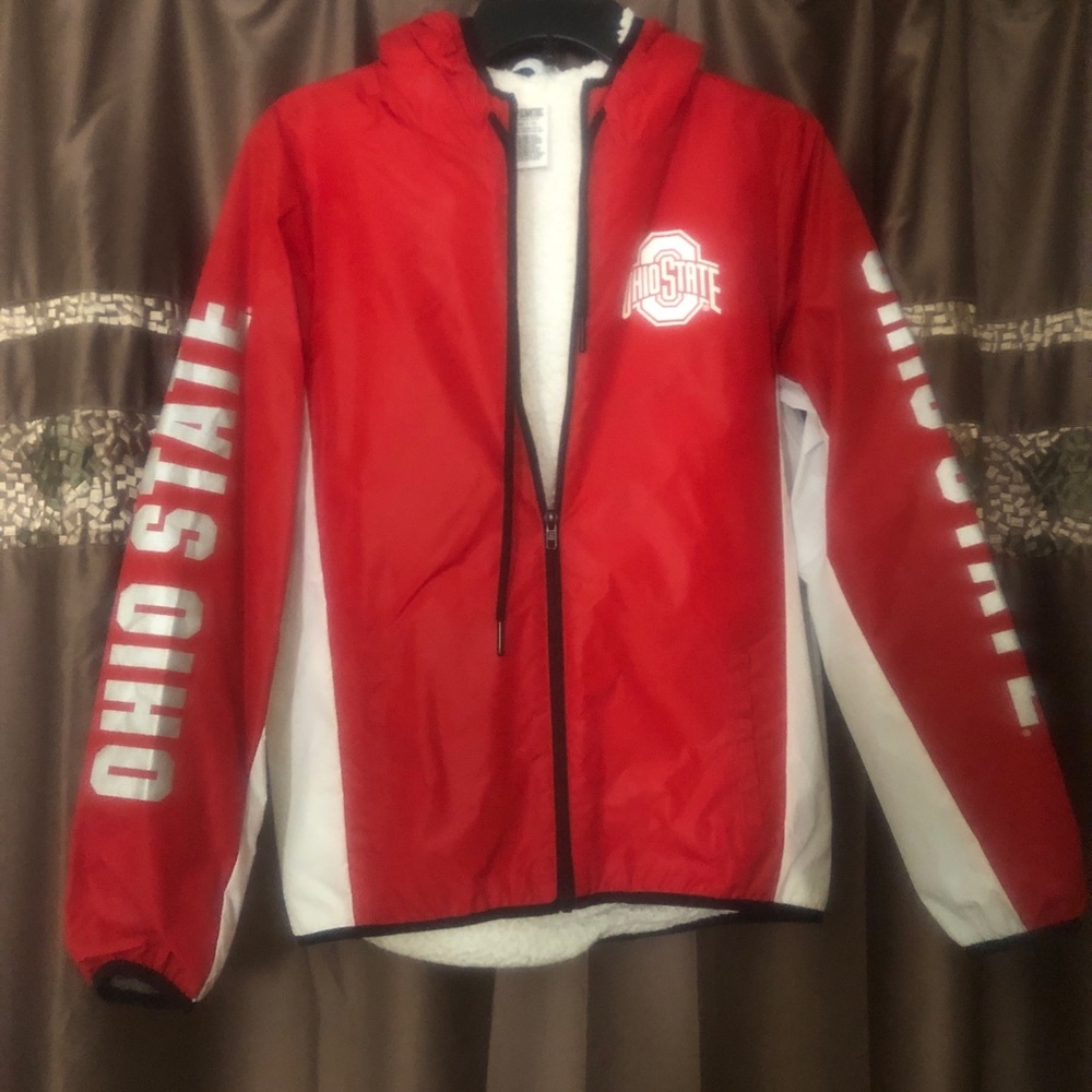 PINK Ohio State Sherpa-Lined Wind Breaker